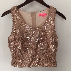Sequin Crop Top